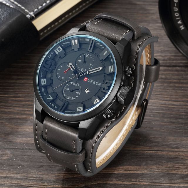 Reloj  Cuero Negro